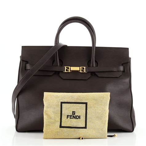 fendi handbag leather